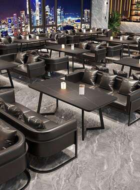 源头工厂价TXP2工业风酒馆酒吧卡座沙发清吧咖啡烧烤店西厂家直销