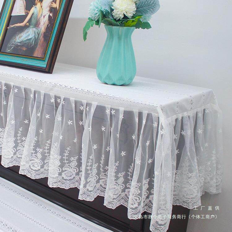 网红法式钢琴罩布盖布蕾丝简约轻奢现代电钢琴披凳套半防尘罩