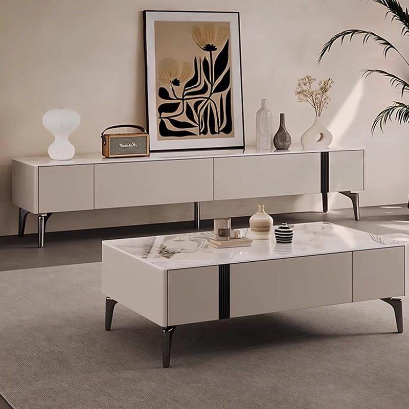 恒社新款意式岩板茶几电视柜组合储物北欧风轻奢现代简约茶桌,电子元器件市场,其它元器件,淘宝优惠券,粉丝福利购,淘宝优惠卷