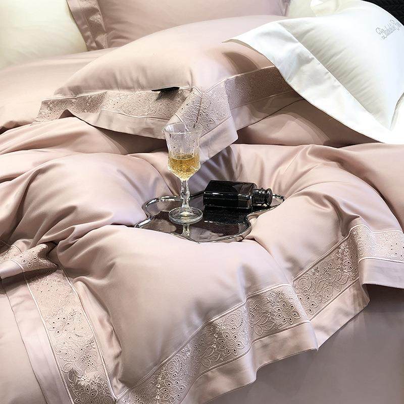 高端简约纯色160支天丝棉磨毛四件套亲肤舒适镂空宽边被套床品,电子元器件市场,其它元器件,淘宝优惠券,粉丝福利购,淘宝优惠卷