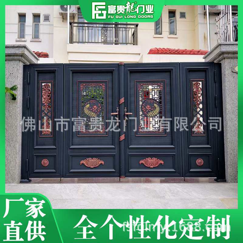 家用自动开关车库门智能遥控门 独栋房屋围墙电动平移门 庭院大门