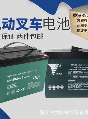 原装中力电动叉车电池12V小金刚电瓶蓄电池30A65A85A大金刚电池