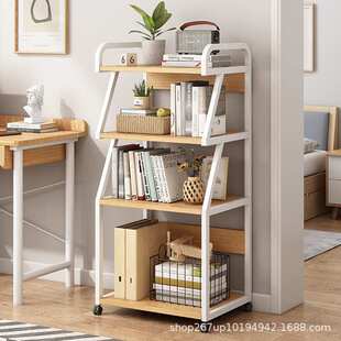 打印机置物架落地可移动多层收纳架子书房书架办公室电脑主机托架