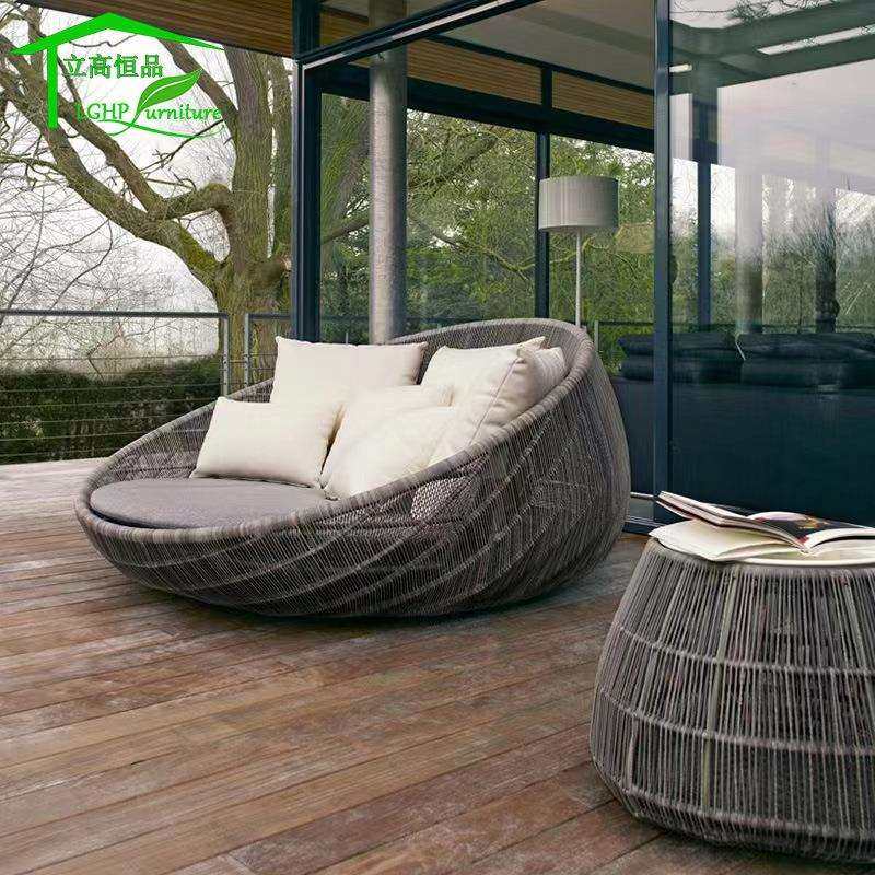 户外躺床室外别墅露台阳台大床圆床仿藤沙发庭院花园藤编泳池躺椅,电子元器件市场,其它元器件,淘宝优惠券,粉丝福利购,淘宝优惠卷