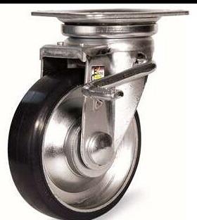 5006-3-T2-UE刹车紫黑色导电聚氨酯直径150MM轮宽32MM脚轮