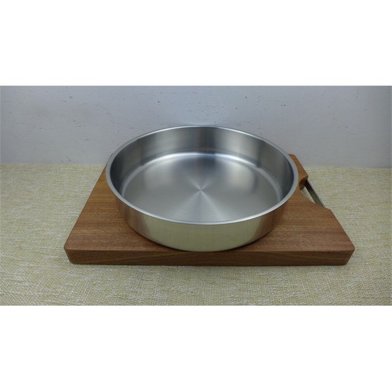 好货出口工艺加厚304不锈钢圆盘烤鱼盘烤肉盘蒸糕盘水果盘干果盘