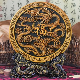 活性炭雕工艺品办公室装 酒柜电视柜客厅龙摆件 饰品碳雕摆设礼品