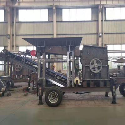 箱移动破碎机轮胎式粉方箱建筑垃圾碎机OBT厢破移动式破碎筛分机