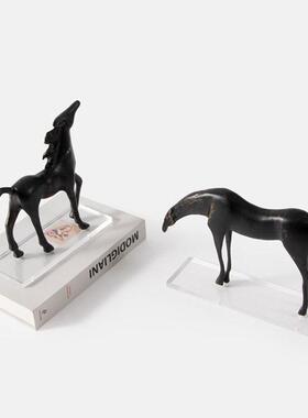 简金约现代轻奢25280抽象属动物雕软装饰塑品板样房间电视玄关柜