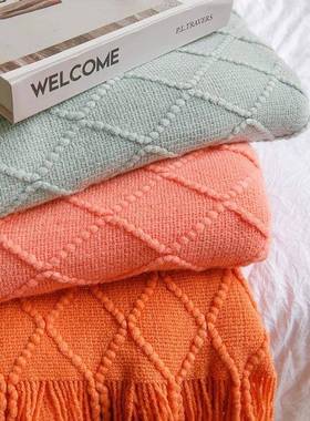 奢毛毯办室午睡披肩毯沙发盖毯沙发装饰毯毯民轻XGF宿床旗床公尾