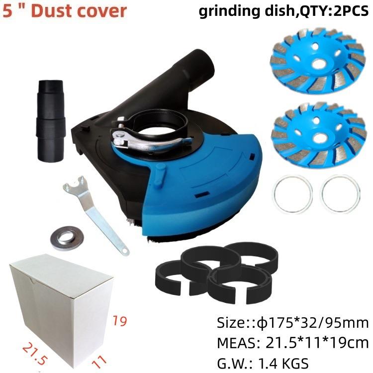 伸缩防尘罩5KOD寸混凝土打磨罩地7磨寸角磨机集尘罩坪漆吸尘罩轮