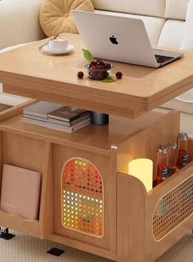 升降茶两几折叠移动车实茶推46930台茶桌小户木型客厅多功能沙发