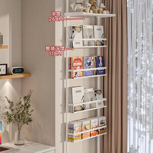 飘窗置收纳物架卧室架书免柜顶天打孔阳台立地301书夹缝窗台储物