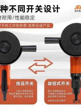 54寸气动角磨机工业级打机抛光多功寸能风动砂轮切割磨LUY机工麦