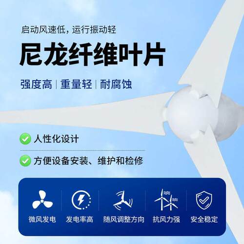 太能风V力发电机2阳20工程12V风24V48V风光互补永磁12V100W力发电