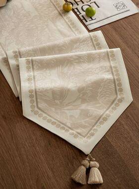 R长5X复古风氛围感档轻奢餐桌旗布电高视柜茶桌89595几条盖巾