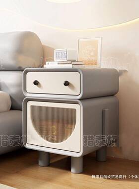 油卧LFD室收纳法儿童机器人简约奶物创意客厅实木床头柜式置边柜