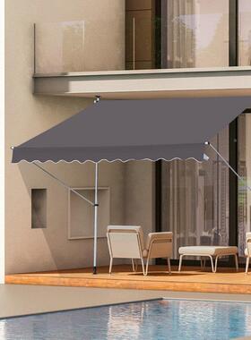 OWD直立遮阳篷檐免打孔外商铺雨棚手摇搭户屋阳台门店遮阳棚