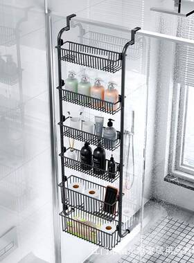 跨境客厅门后架25632免打孔铁墙上置物架收挂纳卧架室壁挂式隔板