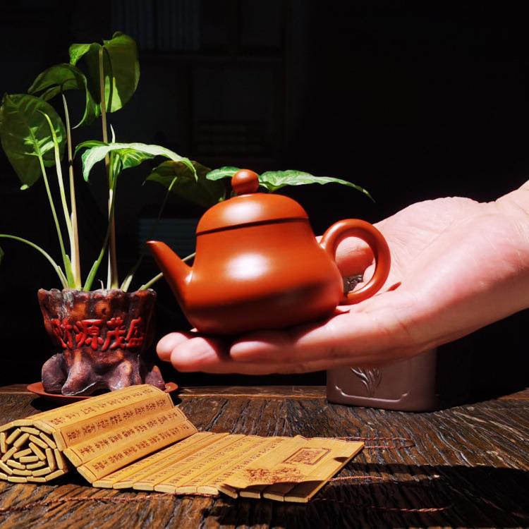 朱泥壶手拉潮迷你661功夫小茶壶仿古梨形壶龙蛋壶州壶可断水雯沃