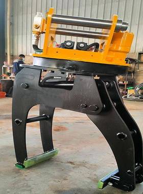 林绿夹化用路沿石子挖机属园具建筑工程设备多功能可旋转夹OTX石