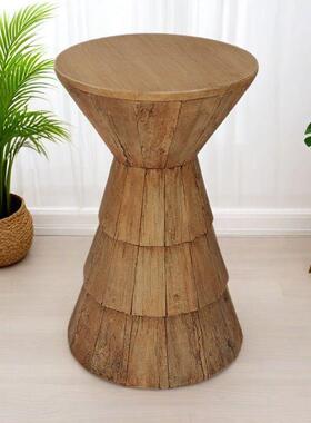 中古风边阳几台小茶桌架地摆56017落件复古角几简易花小茶几