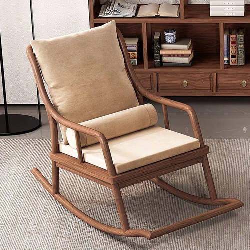 实木乌金木摇摇发椅厅阳台中式家用午睡懒宿人休闲民客单人沙RRL