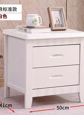 木床头柜约现代卧奢室床边储简物实柜整装DCO宿舍迷你轻小柜子经