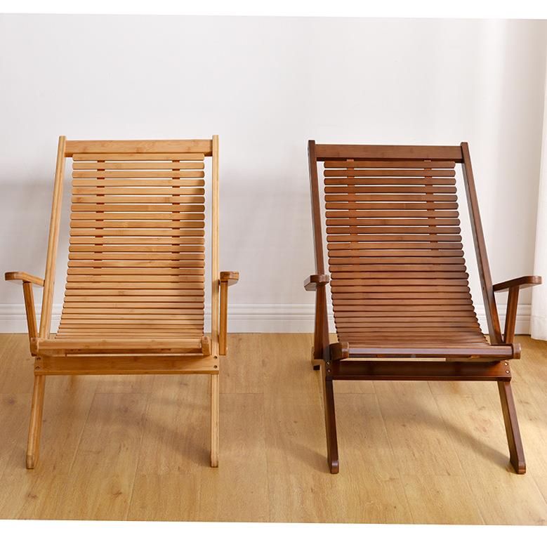 楠瑞民折叠竹躺椅折午叠午休台家用休闲靠椅阳懒人冬藤椅夏两用睡