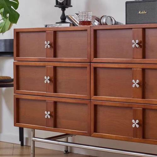 古风实木六斗柜纳卧室床中柜客厅靠墙储物柜玄关柜MHM置物柜头收