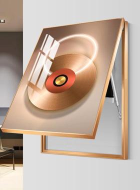 奢竖壁电表箱装饰画免打ECK孔遮挡电配闸盒挂轻画现代简约客厅电