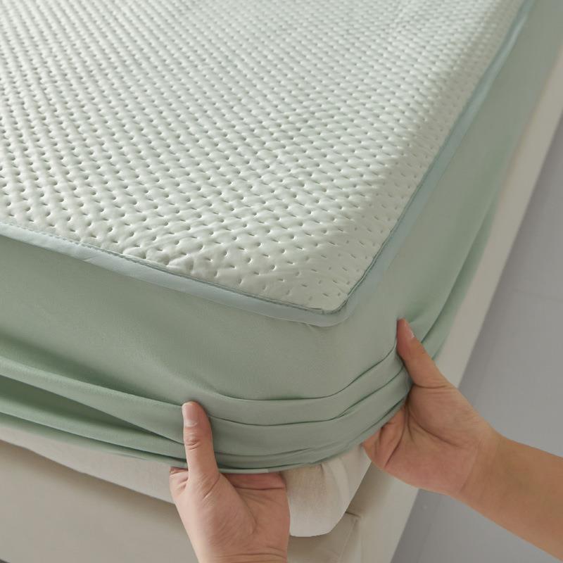 a类凉感丝单夹棉家床笠三件套季用床垫保护套宿舍夏人床JQE罩单件