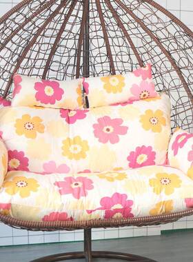 沙发式新靠垫垫吊蓝鸟IPJ秋巢坐双人摇款篮藤椅吊床千吊椅加厚可