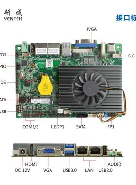 研域E7KQD5迷你ITX控主板一i5i7-600U6200体机电脑工双网2串35.5