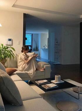 中古茶几启盛不锈钢套几性黑白色长形家边几组合个简约用CFF方客