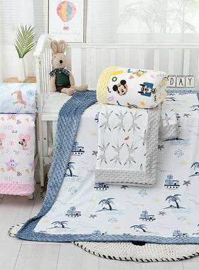 母A类针童织豆豆绒儿被婴子秋冬57810款婴儿棉被儿幼园午睡毯子