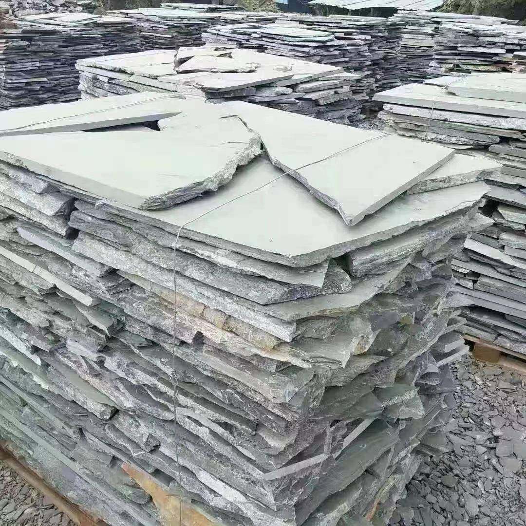天然青石板碎拼不规则乱石板室外庭院仿古砖包括文化石板岩地砖