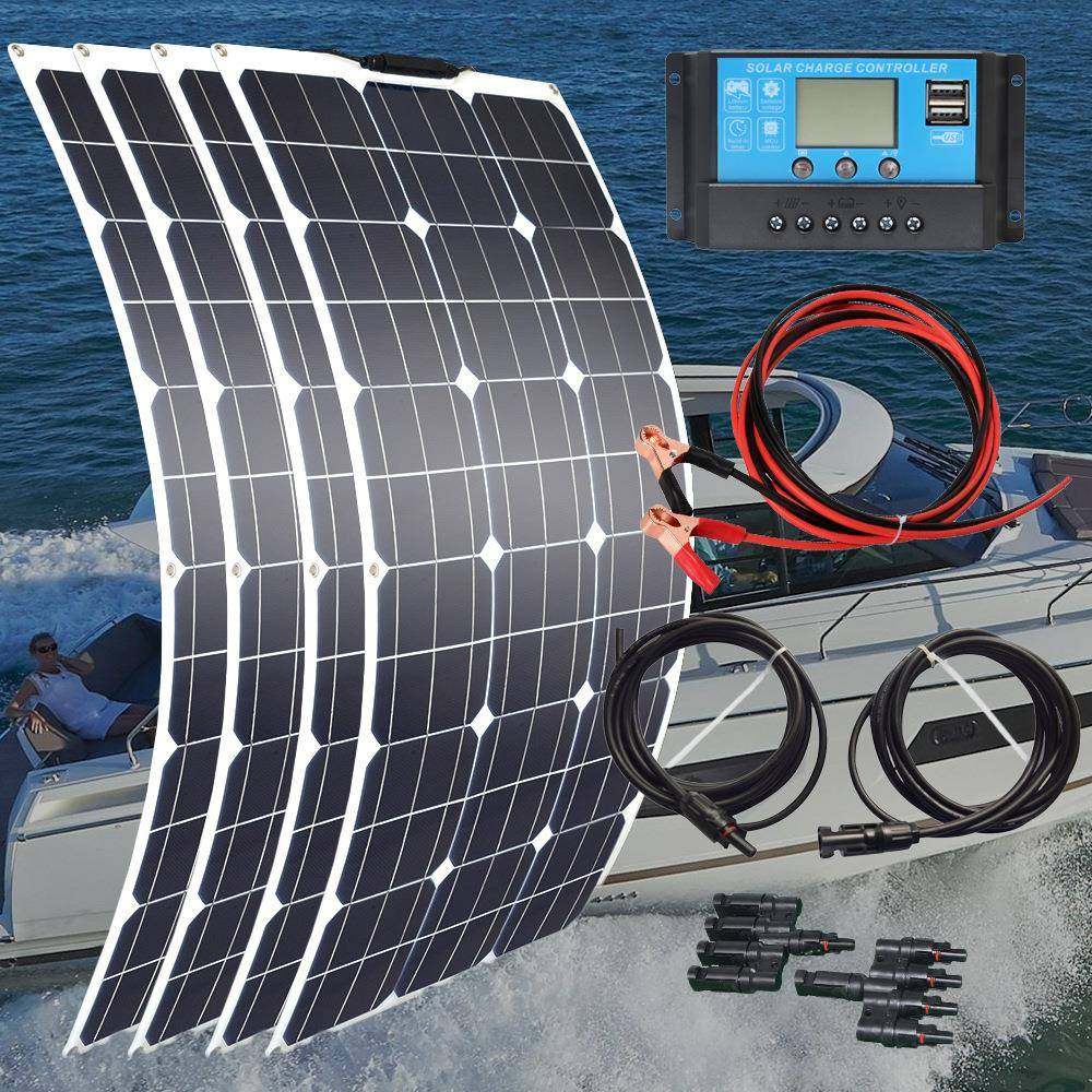 100w200w300w400w柔性太阳能电池板PWM控制器适用于房车船车家用