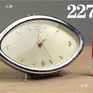 小闹铃机发条老钟表老式械闹z钟老t$*&lolo物件古玩收藏装饰摆设