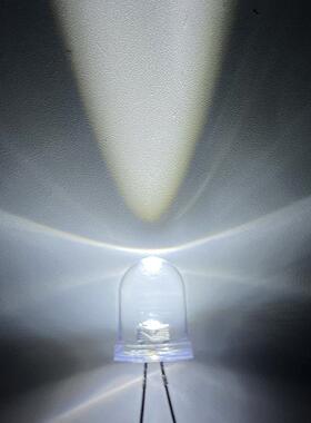 f8mm圆头白白色白灯8mm白光长脚白发白色超亮高ledDZS直插珠灯光