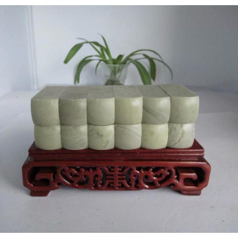 一AUB组2方2**5圆青田石规格优质石料金头石1篆刻印章书2画章寿山