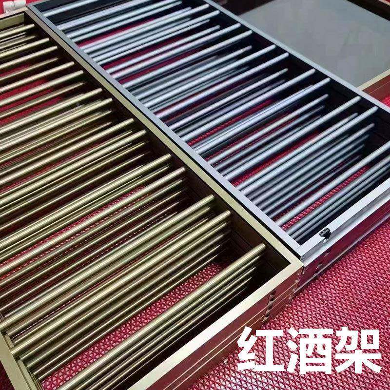 红酒架层板玻华璃门斜放酒瓶LE灯装饰合高端奢展FEO示架铝金定D制
