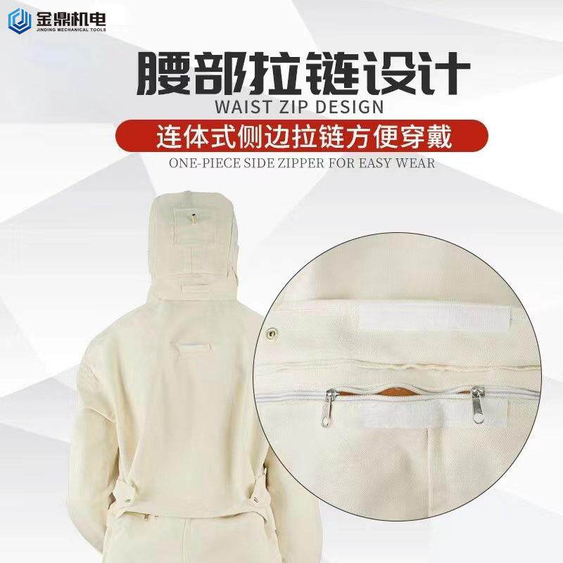 连体喷砂服铲漆除JXS耐磨帆布工作服粉尘飞防喷溅漆锈打砂防护服