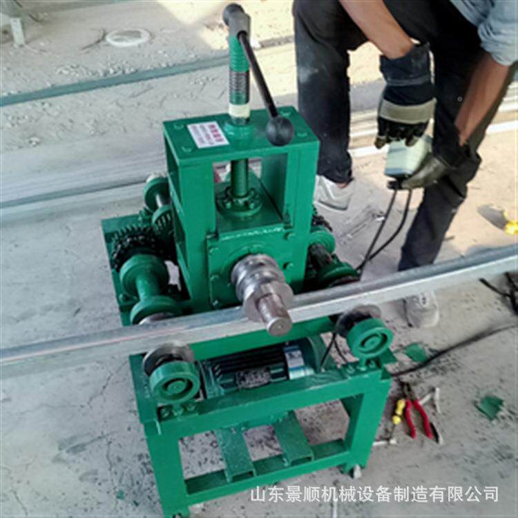 小型电动弯管机不钢圆管ZHT方管滚弯弧机锈大棚式用立式折弯动机
