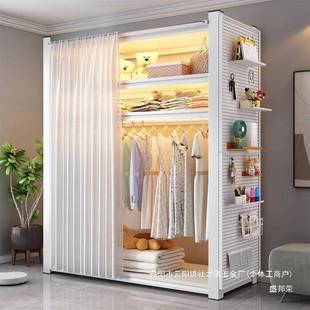 厂433家直销货衣开放式衣架置柜架带遮挡帘收纳物加厚多层架出租