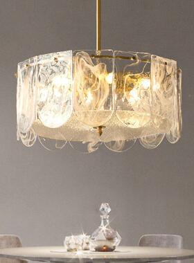 顶温馨厅代浪漫美式卧室玻璃灯后现客水UTK晶吸灯个性创意简约餐