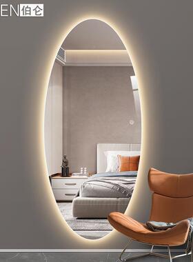 BOEN能lIKV卧ed椭智圆造型家用壁挂墙室试衣穿衣镜全身镜子服装L