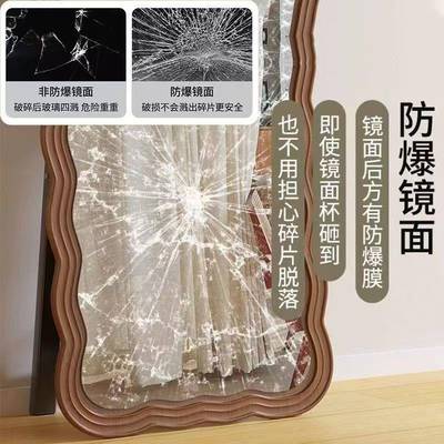 红古全身穿衣复镜用SXX女生卧室长方形网落地家镜挂墙试衣镜落地