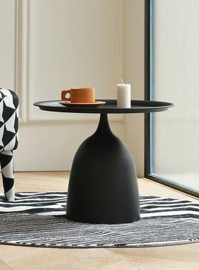 发边几极简轻圆奢小茶迷几黑色你现代简约创意小尺CLF寸形客沙厅