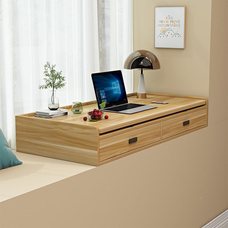 飘缩窗可伸书桌收纳柜GHR一体家用卧抽拉桌式学室习写字桌储物柜